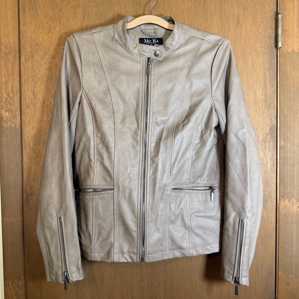 Faux Leather Jacket Size SM